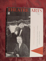 THEATRE ARTS February 1956 Orson Welles Jean Dalrymple Max Shulman - £10.35 GBP