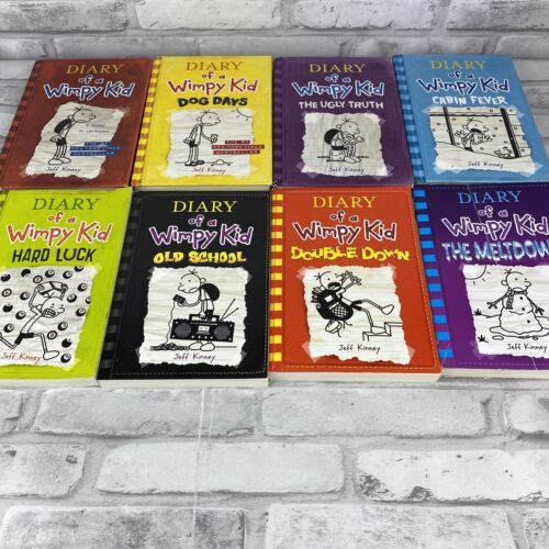 Primary image for Diary Of A Wimpy Kid Paperback & Hardcover 8 Book Lot Vol 1, 4-6, 8, 10-11 & 13