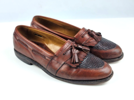 Allen Edmonds Cody Men&#39;s size 12 Woven Leather Tassle Loafers Preowned c... - £23.25 GBP