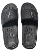 NORTY Young Men&#39;s Drainage Slide Sandal, (21006) Black - £11.98 GBP