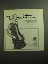 1970 Dalton Fashion Ad - Dalton Charcoal with oyster costume in 100% pur... - $18.49