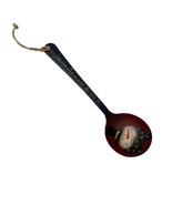 Vintage Metal Snowman Spoon Christmas Ornament Welcome Painted With Rope - £7.81 GBP