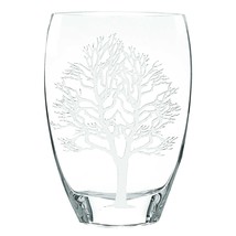 12 Mouth Blown Frosted Crystal European Made Tree Of Life Vase - $215.10