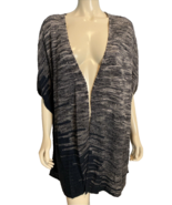 J.Jill Pure Jill Navy Marled Open Front Poncho One Size - $65.15 CAD