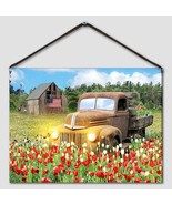 Country Led Canvas truck  print- battery operated - $21.99