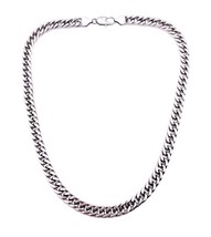 Solid Stainless Steel 10mm Curb Link 24&quot; Necklace - £39.52 GBP