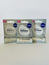 3 X NIVEA Dewy Lip Care with Hyaluronic Acid Lip Balm 0.18 OZ - £12.32 GBP