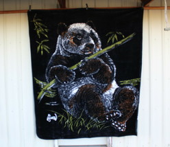 Al Agnew Panda Bear Bamboo Queen Size Blanket Bedspread - £46.54 GBP