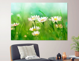 Daisy Field Canvas Print Flowers Wall Art Floral Home Decor Camomile Poster Gift - £39.29 GBP