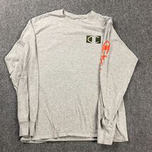 Champion Shirt Men&#39;s Large Gray Casual Crew Neck Long Sleeve Adults - $19.53 CAD