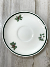 4 Johnson Brothers Victorian Christmas Tree Saucers Porcelain 5-1/4&quot; - £9.56 GBP
