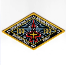 5.5&quot; NAVY CVN-77 100 NIGHT TRAPS EMBROIDERED PATCH - £31.45 GBP