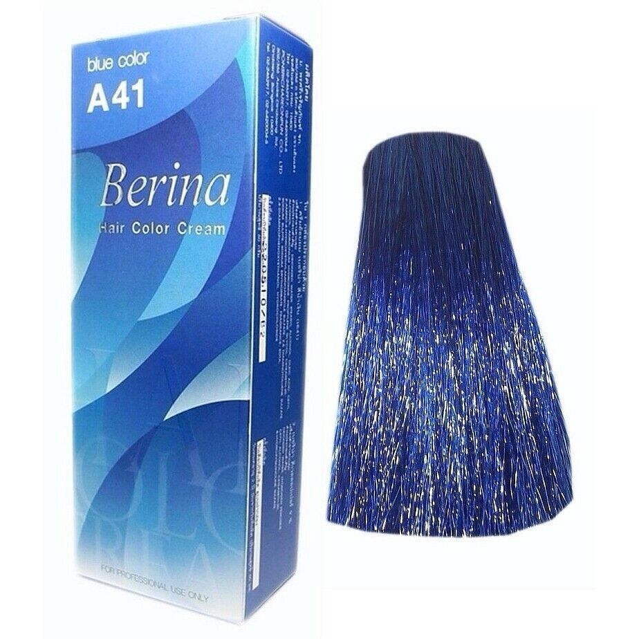 Berina HAIR DYE A41 Dark Blue HAIR COLOUR Permanent cream - $16.99