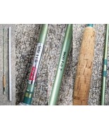 vintage fly fishing rod Heddon 3500 F-G 7&#39; fiberglass metal case green g... - $59.99