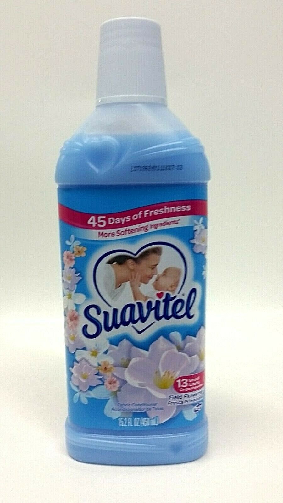 4X BOTTLES SUAVITEL FIELD FLOWERS SCENT 13 SL LOADS EA 15.2oz FABRIC CON... - $26.72