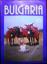 Original Poster Bulgaria България Donkeys Child on Road Tradition Balkan... - £43.67 GBP