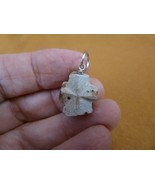 CR505-25 Fairy Stone Pendant 5/8&quot; CHRISTIAN CROSS Staurolite Crystal sil... - $29.26 CAD