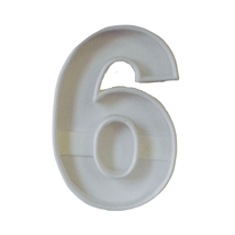 6x Number Six 6 Fondant Cutter Cupcake Topper 1.75 IN USA FD108-6 - £5.60 GBP