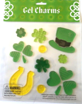 St Paddy&#39;s Day Patrick&#39;s Window Gel Clings Charm Shamrock Horseshoe Coins - £13.25 GBP