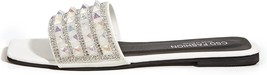 Women&#39;s Open Toe Flat Sandals Rhinestone Glitter - £37.83 GBP