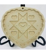 Pampered Chef Stoneware Cookie Mold Homespun Heart Collection 1993 USA Star - $17.81