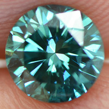 Loose Round Shape Diamond Fancy Blue Color Certified Enhanced 0.91 Carat VS1 - £955.05 GBP