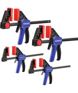 Workpro Mini Bar Clamps For Woodworking, 6&quot;(2) And 4-1/2&quot;(2), 4-Piece On... - $666.82 MXN