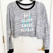 MinkPink Eat Sleep Sweat Repeat Cropped Sweatshirt - £54.77 GBP