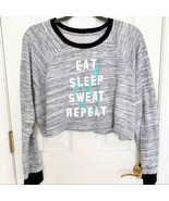 MinkPink Eat Sleep Sweat Repeat Cropped Sweatshirt - £55.14 GBP