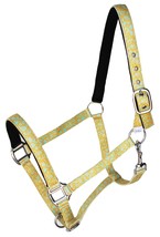 Full Nylon Yellow Leopard Neoprene Padded Comfort Adjustable Halter 606S... - $371.68 MXN