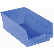 Akro-Mils 30130 Plastic Shelf Bin Nestable - 6-5/8&quot;W x 11-5/8&quot;D x 4&quot;H Blue Lot - £68.73 GBP