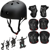 Besmall Adjustable Skateboard Skate Helmet With Protective Gear Knee Pads, Elbow - £33.12 GBP