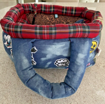 S*ck Right Dog Accessories Handmade Denim/Plaid/Camoulflage Dog Carrier - $140.25