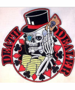 1 NEW JUMBO DEATH DEALER POKER SKULL JACKET BACK PATCH JBP20 EMBROIDERED... - $26.05 CAD