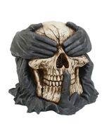 Large &quot;See Hear Speak No Evil&quot; Skull Statue | Oversized Gothic Figure - $49.99
