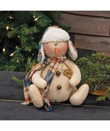 Primitive Earl Winter Snowman Doll - Country Farmhouse Christmas - £43.14 GBP