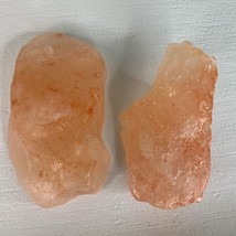 2 Pink Himalayan Salt Raw Rough Crystals Cleansing Purification Relaxation Large - £7.64 GBP