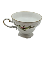 Johann Haviland Fine China Moss Rose Footed Teacup w/Gold Trim Bavaria - $10.88