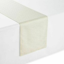 Waterford Essentials Olivette Table Runner 14x72 Ivory Elegant Holiday Christmas - £34.71 GBP