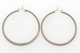 NEW Rose Gold Platted Stainless Steel Hoop Earrings 52 mm - £31.82 GBP
