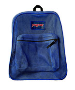 JanSport Mesh Blue Backpack School Student Bag Lightweight 17&quot; x 13&quot; x 6&quot; - $29.90