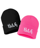 BITCH Embroidered Cuffed Beanie Hat, Embroidered Gift, Winter Hat - $23.13 CAD