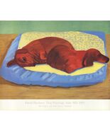DAVID HOCKNEY Dog Painting 43 20.75&quot; x 25.5&quot; Offset Lithograph 1995 Pop ... - $381.56 CAD