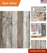 Luxury Faux Wood Wallpaper - Self-Adhesive 49.2 sq ft for Elegant Home R... - $47.00
