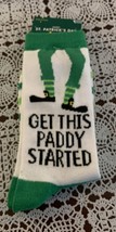 Saint Patricks Day Crew Socks One Size Green Leprechaun Lets Get Paddy S... - £9.27 GBP