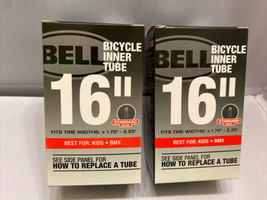 2x Bike Inner Tube 16&quot; Bell Standard Valve for Kids BMX Bikes - £11.94 GBP