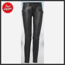 Women&#39;s Leather Pants Genuine Lambskin Leather Party Skinny Legging Trou... - $117.50