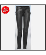 Women&#39;s Leather Pants Genuine Lambskin Leather Party Skinny Legging Trou... - $2,233.30 MXN