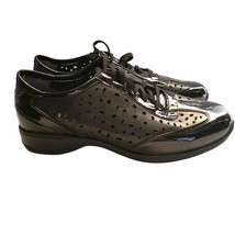 Ros Hommerson Womens Casual Shoe Sz 11WW Black Sealed Perforated Leather Lace-Up - £25.37 GBP