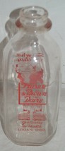 Frasure &amp; Brown Dairy Logan, OH Quart Milk Bottle - £29.78 GBP